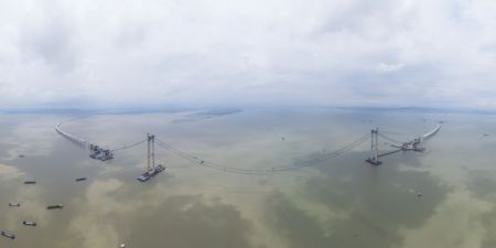 (miniature) Photo prise le 7 juin 2022 montrant la liaison Shenzhen-Zhongshan en construction