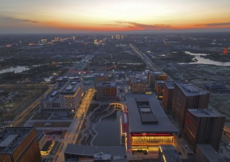 (miniature) Vue a&eacute;rienne du centre de services commerciaux dans la Nouvelle Zone de Xiong'an