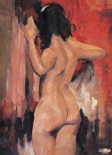 (miniature) femme nue de dos