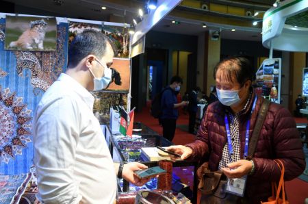 (miniature) Un visiteur fait des achats dans la zone d'exposition la Ceinture et la Route de la 17e Exposition Chine-ASEAN