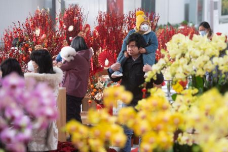 (miniature) Des personnes visitent un marché aux fleurs à Wuhan