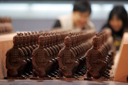 (miniature) armée de Xian en chocolat
