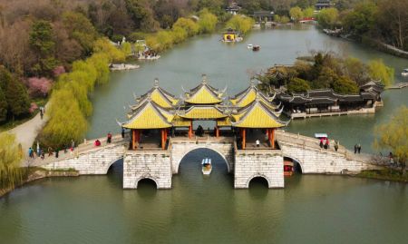 (miniature) Vue du lac Shouxihu &agrave; Yangzhou