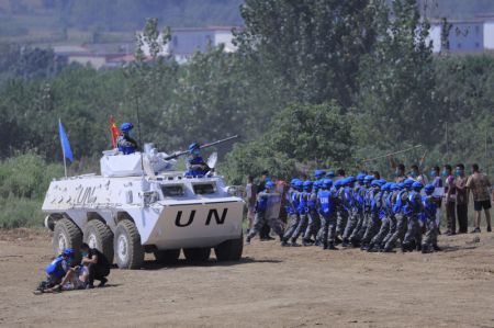 (miniature) Des soldats chinois participent &agrave; l'exercice multinational de maintien de la paix Shared Destiny-2021