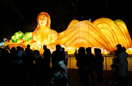 (miniature) Des gens admirent un spectacle de lanternes au Parc de la source de Baotu