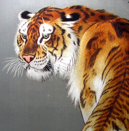 (miniature) tigre brodé