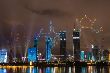 (miniature) Photo du spectacle de lumières à Shenzhen