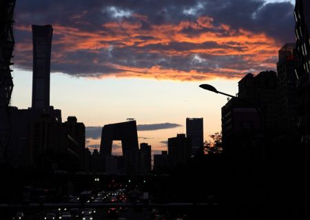 (miniature) Photo du coucher de soleil dans le ciel de Beijing