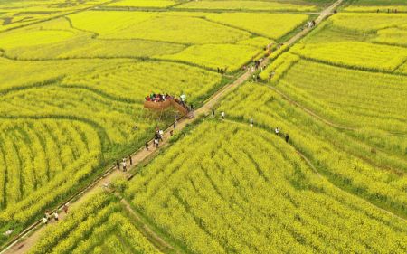 (miniature) Des touristes visitent le village de Huashan &agrave; Hengyang