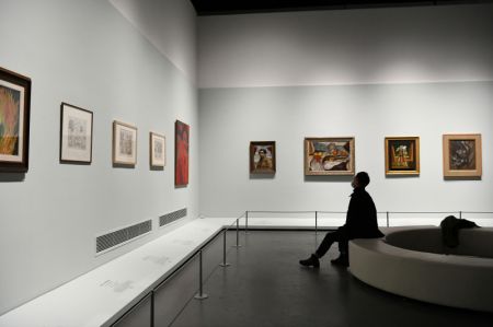 (miniature) Un coin d'une exposition d'oeuvres d'art modernes et contemporaines européennes au musée de Chengdu