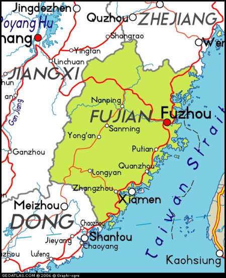 (miniature) carte Fujian