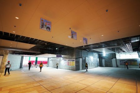 (miniature) Photo de l'intérieur de la structure principale du musée du Palais de Hong Kong dont la construction a été achevée à Hong Kong