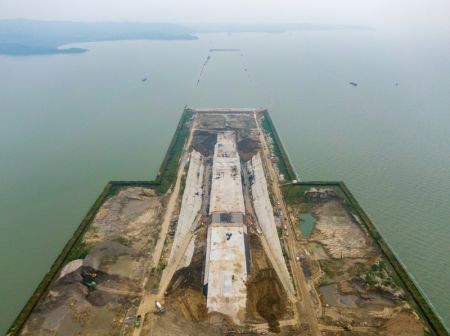 (miniature) Photo aérienne du chantier de la section de Nanquan du tunnel Taihu