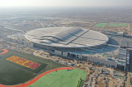 (miniature) Vue a&eacute;rienne du chantier de la Gare de Xiongan