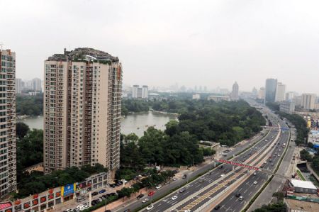 (miniature) villa de luxe sur un toit de Pékin