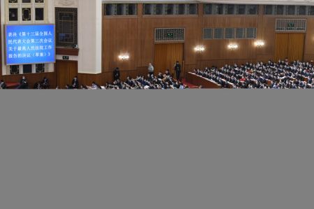 (miniature) Réunion de clôture de la troisième session de la 13e Assemblée populaire nationale (APN)