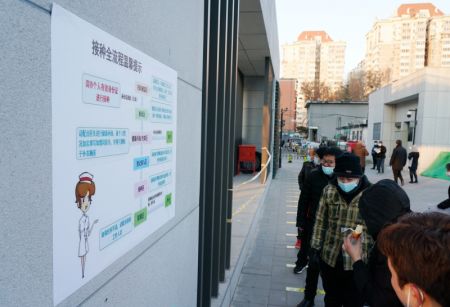 (miniature) Des personnes font la queue pour se faire vacciner contre le COVID-19 dans un centre de santé de la communauté de Honglian