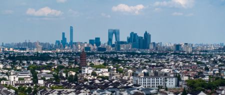 (miniature) Photo aérienne d'une vue de la ville de Suzhou