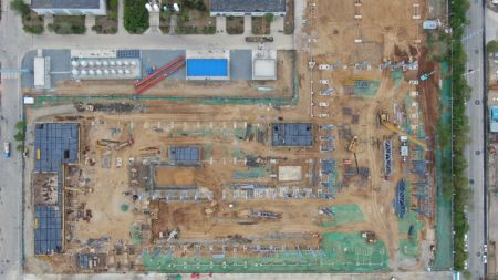 (miniature) Photo aérienne du site de construction d'un projet de transformateur électrique à Shenyang