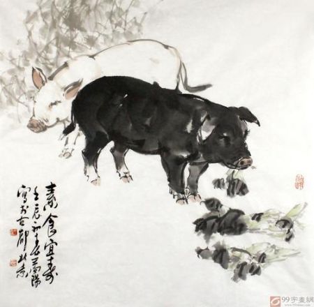 (miniature) 14 véritables proverbes chinois sur le cochon / porc