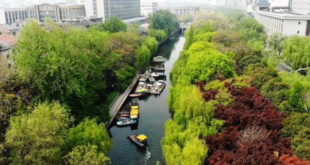 (miniature) Paysage printanier le long des douves à Jinan