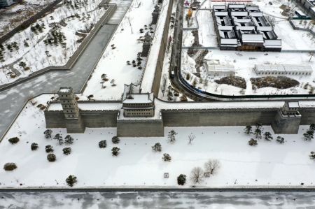 (miniature) Le site touristique de l'ancien district de Taiyuan enneigé