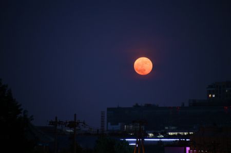 (miniature) La super Lune au-dessus de l'arrondissement de Haidian