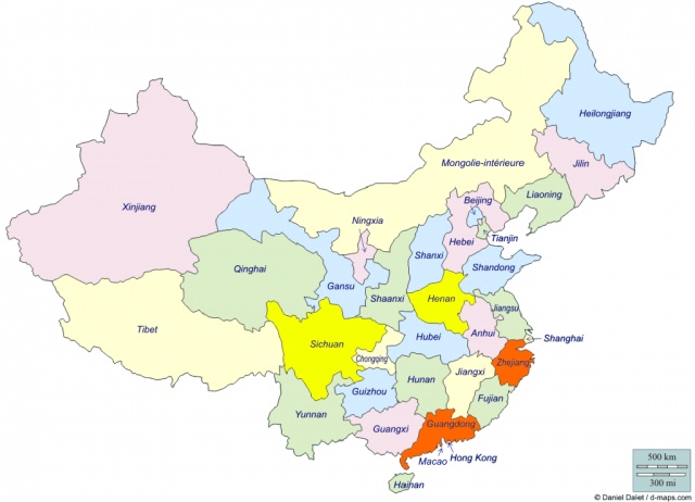 L'origine des noms des provinces chinoises