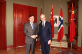 Photos : Le ministre chinois des AE en visite en Norvge