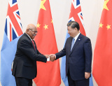 Photos Etats-Unis : Xi rencontre le PM fidjien � San Francisco