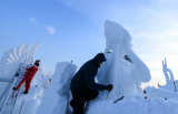 Photos Chine : concours de sculptures sur neige  Harbin