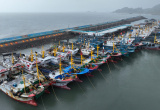 Photos Chine : bateaux sous abris  l'approche du typhon Gaemi