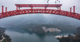 Photos Chine : construction du grand pont de Wujiang au Guizhou