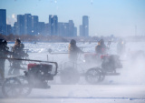 Photos Chine : collecte de glace sur la rivire Songhua au Heilongjiang