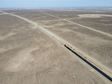 Photos Chine : construction de la premire autoroute traversant le dsert au Xinjiang