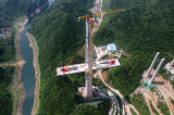 Photos : Chantier de construction du pont de Xiangjiang