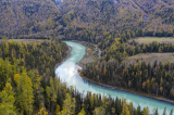 Photos Chine : paysage automnal  Kanas