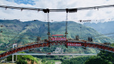 Photos Chine : construction d'un grand pont au Guizhou
