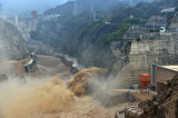 Photos Chine : opration de rgulation de l'eau et des sdiments au rservoir de Liujiaxia