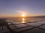 Photos : Lever du soleil au Lac sal dans le nord de la Chine