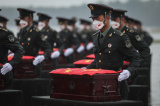 Photos Chine : retour des dpouilles de 88 martyrs chinois de la guerre de Core