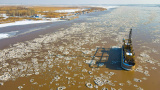 Photos Chine : de la glace sur le fleuve Jaune