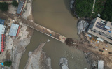 Photos Chine : rparation des routes dtruites par des inondations au Hebei