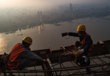 Photos Chine : chantier d'un gratte-ciel  Wuhan