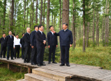 Photos : Inspection de Xi Jinping dans la ferme foresti�re de Saihaiba
