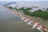 Photos Chine : drainage des inondations au lac Dongting