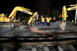 Photos : Construction d'un chemin de fer � grande vitesse dans l'est de la Chine