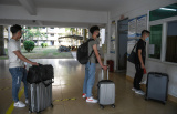 Photos Chine : retour d'tudiants d'une universit  Hainan