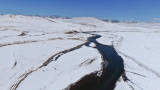 Photos Chine : paysage de la prairie Jiatang enneige au Qinghai