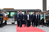 Photos : (FCSA) Le PM gyptien arrive en Chine pour le FCSA